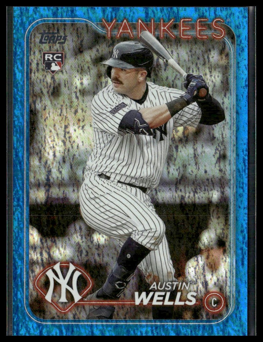 2024 Topps #624 Austin Wells Blue Holofoil #/999