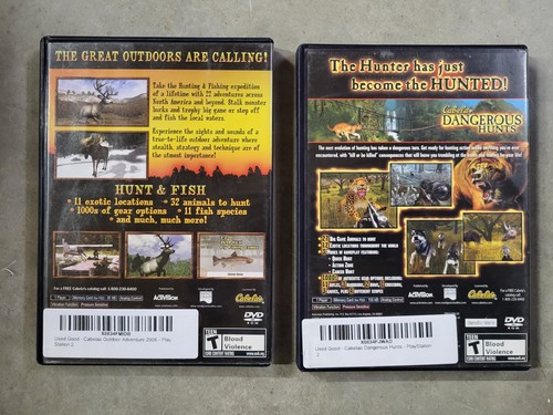 Cabela's Outdoor Adventures & Dangerous Hunts PS2 Game Bundle - Picture 2 of 3