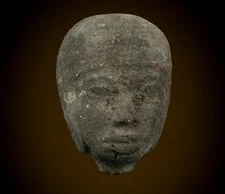 Ancient Egyptian Pharaonic Head Statue – Rare Stone Artifact Antiquity BC