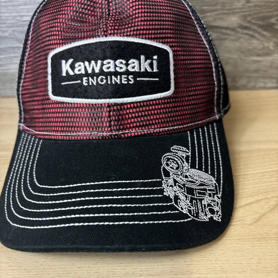 Gorra Kawasaki Engines Snap Back Trucker Mesh edición limitada 2018 para hombre Foto 3 de 4