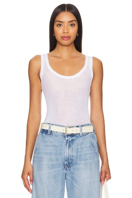 American Vintage Massachusetts Tank Top In Blanc In White, Size M