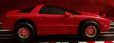 Artin slot car 1/43 Red Firebird W/Headlights, custom rims installed NOS