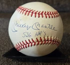 Rawlings – Mickey Mantle – Signed Baseball – “536 HR’S” – JSA Certified