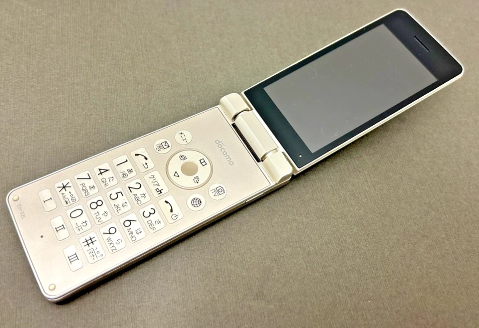 SHARP SH-02L AQUOS KEITAI Gold ANDROID FLIP PHONE UNLOCKE Sim Free from Japan - Photo 2/4