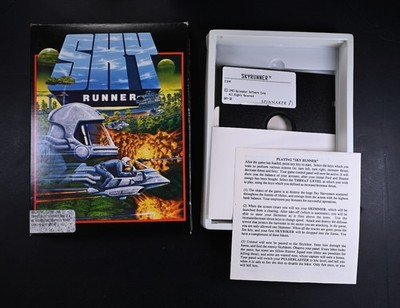 Sky Runner 1986 PC IBM Tandy Konami Video Game Floppy 5.25 Dos UXB