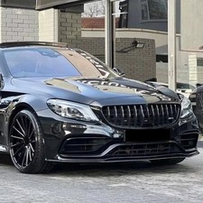 Frontsto&szlig;stange Spoiler Lippe Schwarz F&uuml;r Mercedes-Benz W205 C63 AMG 2015-2022