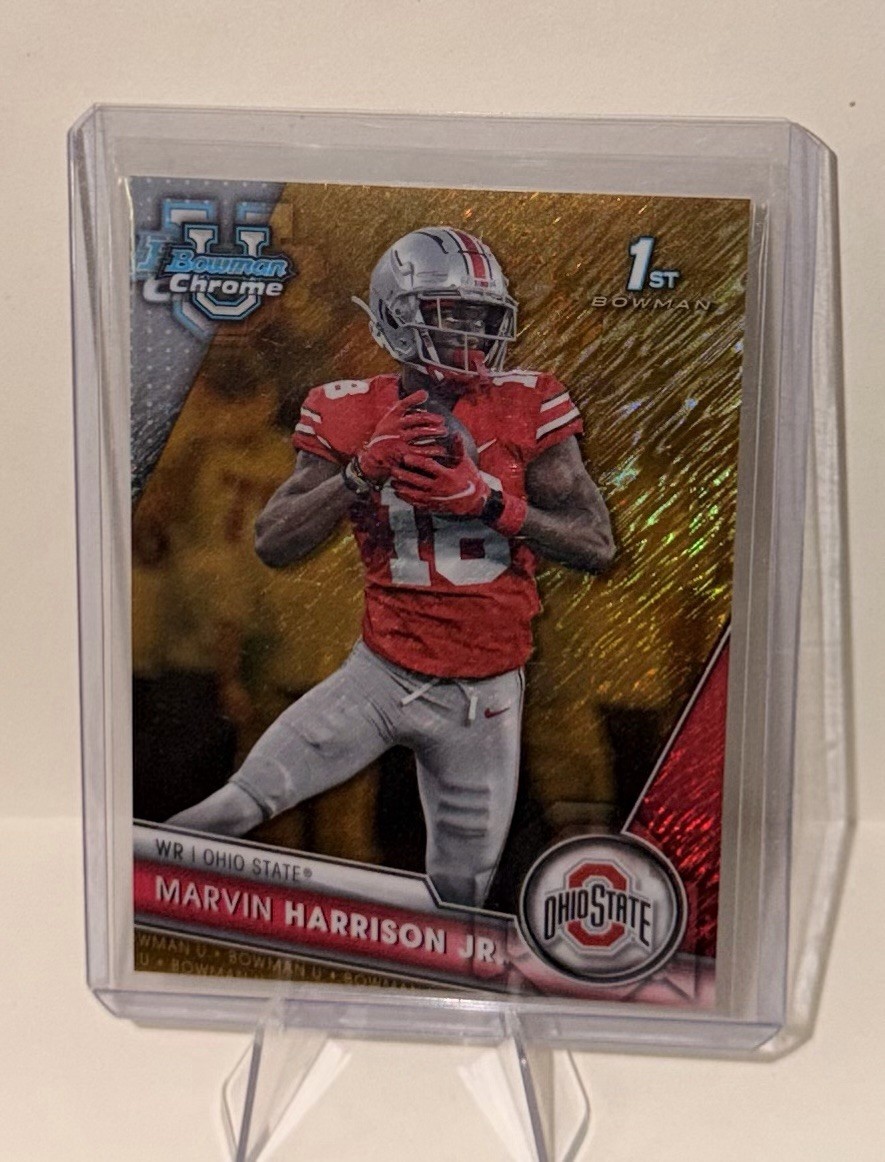 2023 Bowman  University Chrome - Marvin Harrison Jr. Gold Shimmer  /50 (RC)