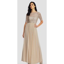 NWT Adrianna Papell Beaded Sequin Gown 16 Mother of the Bride Groom Black Tie