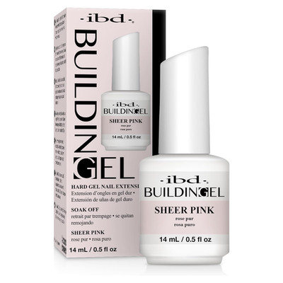 Building Gels Sheer Pink, Bottle   Hard Builder Gel for Nails Extensions, Sculpt