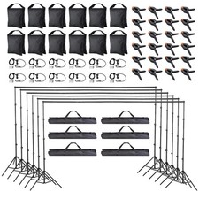 8.5x10Ft Photography Background Backdrop Stand Kit Adjustable Crossbar 6 Packs