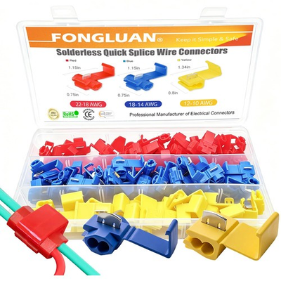 #ad #ad 125pcs Solderless Quick Splice Wire Connectors22 10 Gauge Lock Snap Electric... $14.16