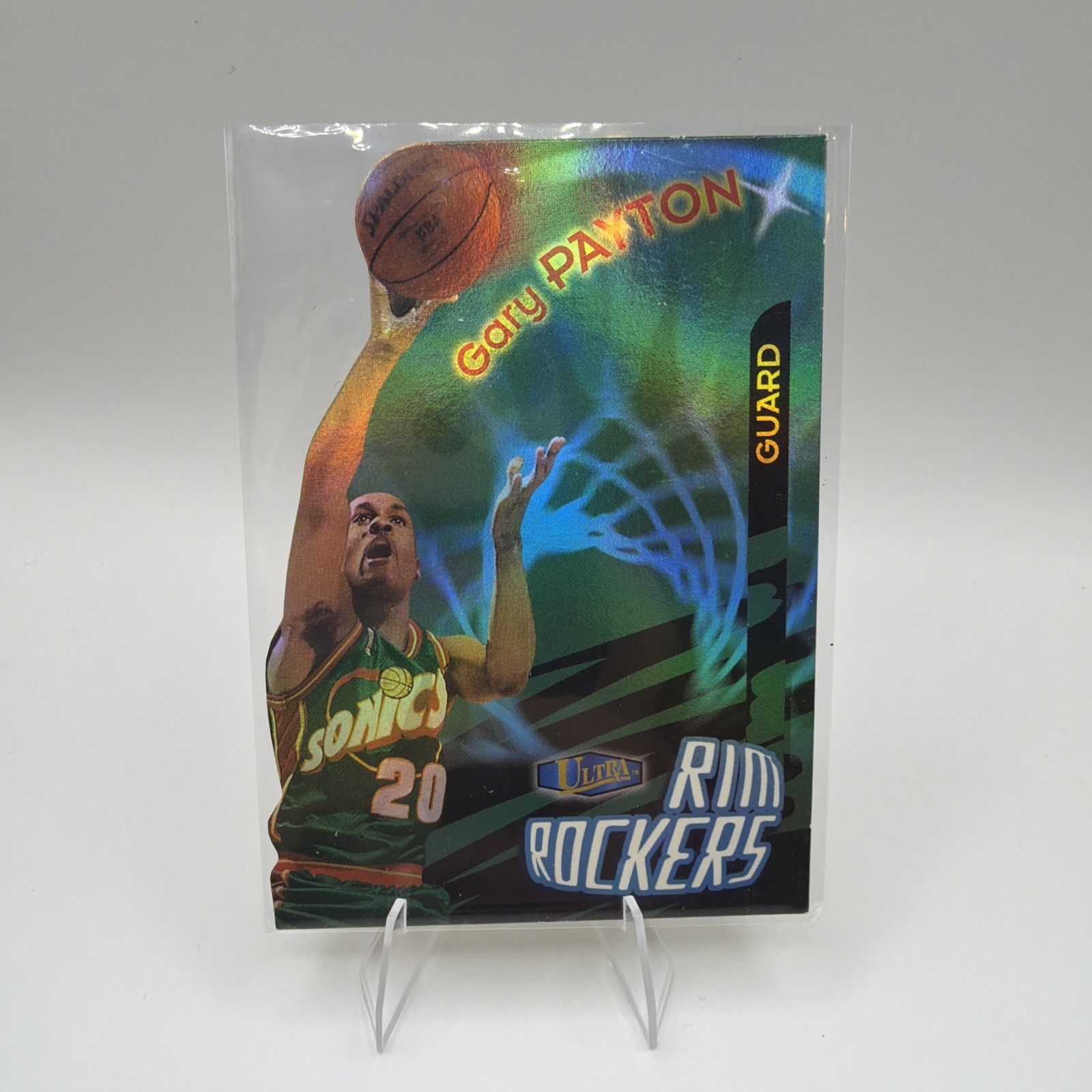 1997-98 Fleer Ultra Gary Payton #4/12 Rim Rockers Die-Cut SuperSonics NBA