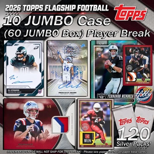 Mike Washington Jr. LV 2026 Topps FOOTBALL JUMBO 10 Case (60 Box) PLAYER Break#2