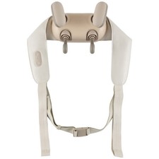 Neck Shoulder Massager with 2 Heat Levels for Pain Relief-Beige - Color: Beige