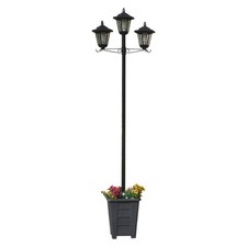 NNETM Solar Garden Triple Head Pathway Light