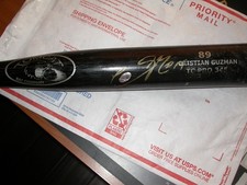 Minnesota Twins  Cristian Guzman Game Used Tomcat TCP345 Cracked Bat, Auto, Holo