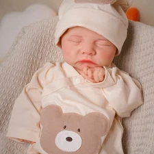 17.72 inch Reborn Baby Dolls Lifelike Full Silicone Newborn Boy Dolls Gifts