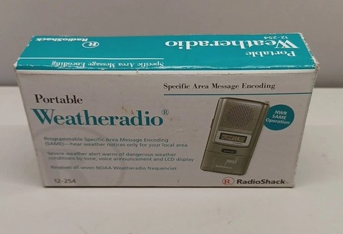 Radio Shack radio meteo portatile 12-254 con scatola e manuale originali. - Foto 9 di 10