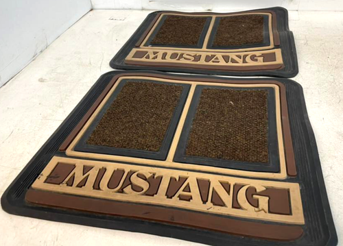 Vintage Plasticolor Ford Mustang Rubber Floor Mats Set Front and Rear - Picture 9 of 17