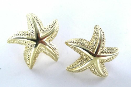 14KT YELLOW GOLD EARRINGS STARFISH FINE JEWELRY 7.3 GRAMS MARINE 016360506 - Picture 10 of 10