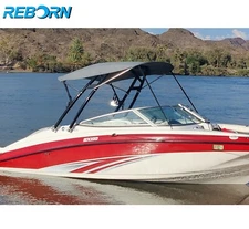 Reborn Launch Wakeboard Tower Black Powder Coated Plus Pro3 Tower Bimini Package