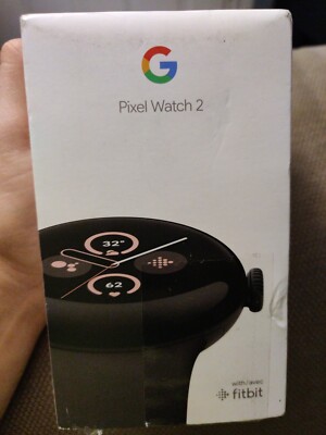 Google Pixel Watch 2 41mm Black Aluminum w/ Black Sport Band (GPS) - Open Box a