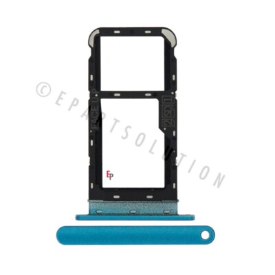 Tiroir Carte SIM Double Pour Motorola Moto E20 - Universel - Bleu - Pièce De Rechange Neuve
