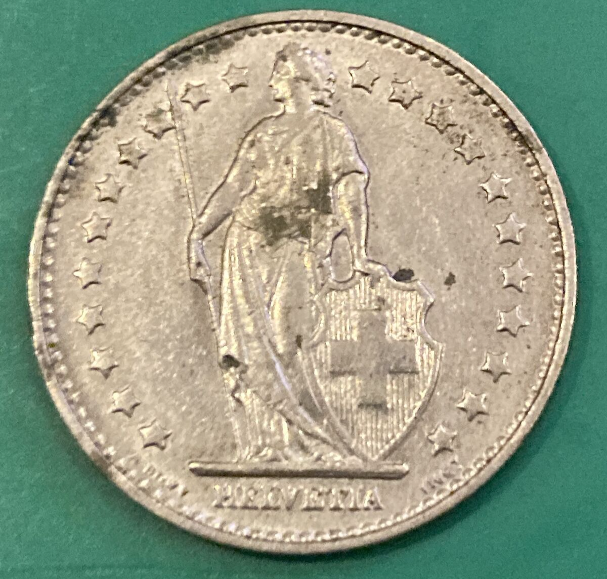 1969 1 Fr. HELVETIA COIN Switzerland | eBay
