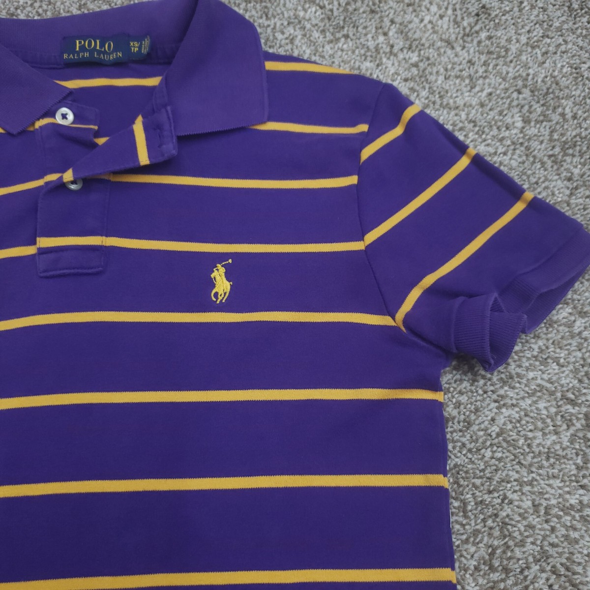 Polo Ralph Lauren Polo Shirt Men XS XSmall Purple Striped
