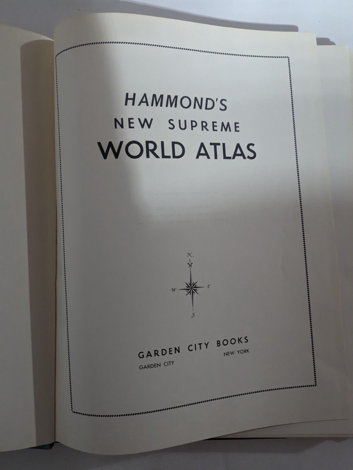 Hammond's New Supreme World Atlas 1953 Hardcover Vintage!