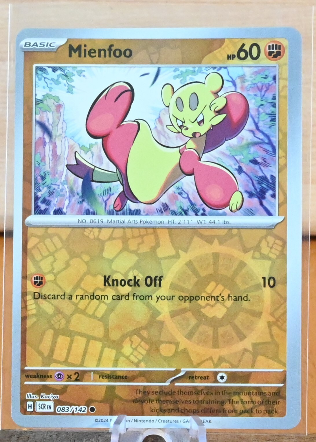 Pokémon TCG: Mienfoo - 083/142 - Reverse Holo - Stellar Crown - NM