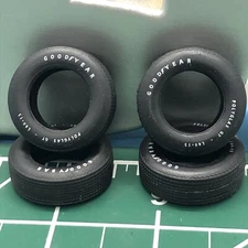 4) Goodyear Polyglas GT L60-15 1.080 Pad Printed Tires AMT 1:25 LBR Model Parts
