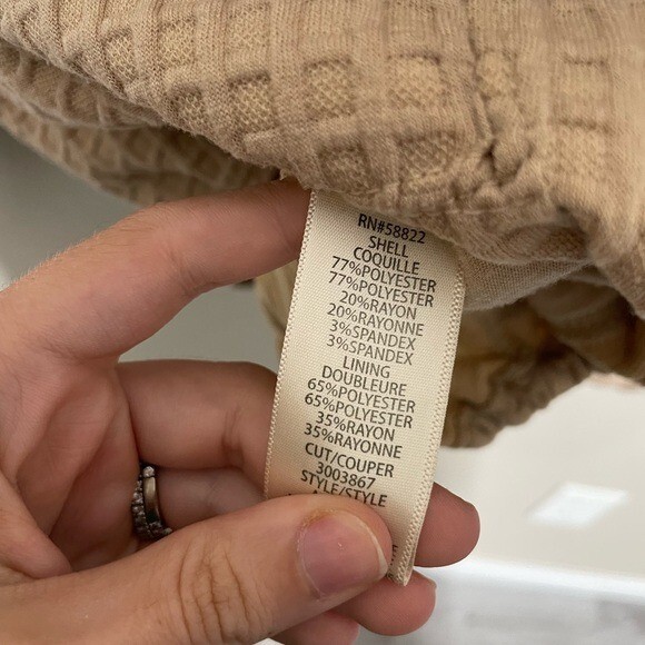 Max Studio Beige Waffle Knit Pullover Medium - image 6