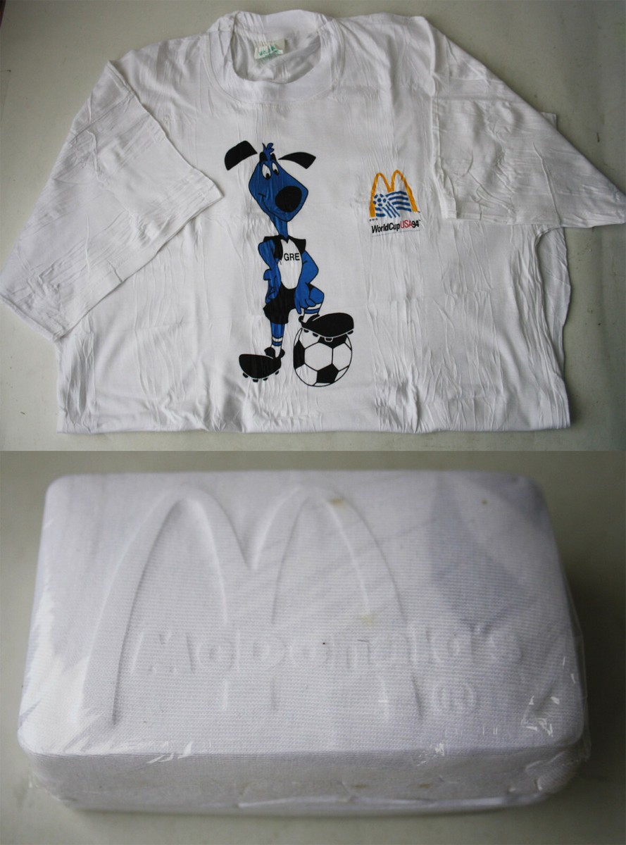 RARE VINTAGE 90'S MCDONALDS USA WORLD CUP 94 MASCOT T-SHIRT