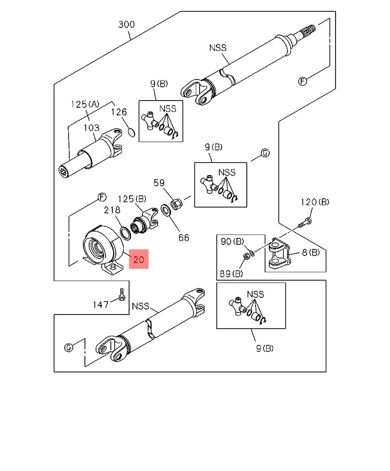 Center Support Bearing for Isuzu Trooper 1988-1991 Pickup 1988-1993 - Image 2 of 2