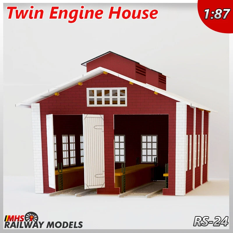 Домик с двумя двигателями в масштабе Ho комплект лазерной резки здание - Изображение 3 из 4