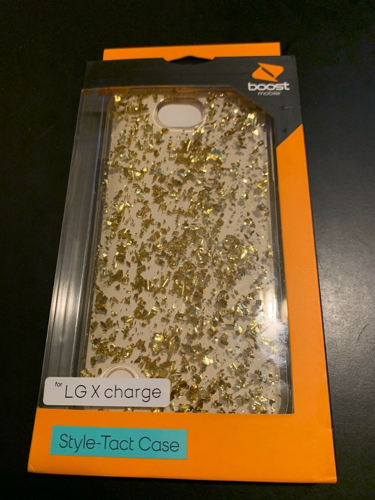 RARE NEW Boost Mobile LG X CHARGE Style Tact Armor Case Cover  Gold Silver