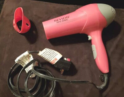 Revlon Ionic 1875 With Volume Styler Hair Dryer Model Pink And Gray