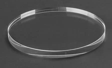 5 Pack - 2 Inch Round Glass Tiles - 2 Flat Sides - Clear - 2" Glass Circle