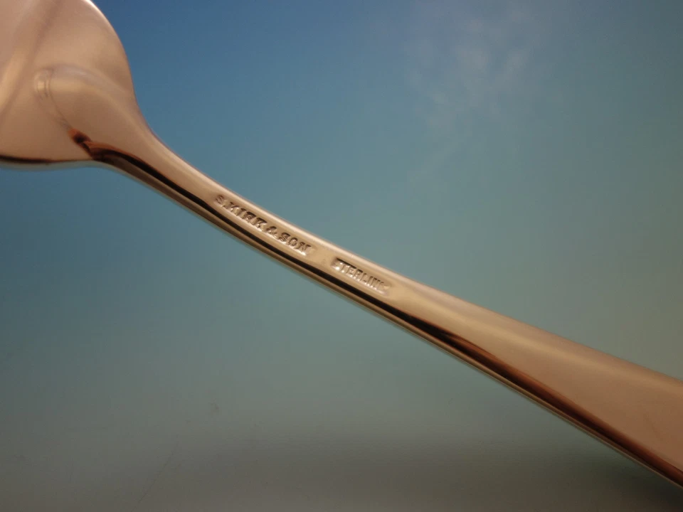 Antiguo juego de cubiertos de plata esterlina grabado por Kirk Maryland para 8 servicio 32 piezas Foto 4 de 4