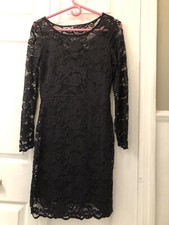 Womens Black Lace Large Dress