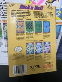 Rock n Ball Pinball Nintendo NES Game 1989 Complete CIB Manual Poster Tested!