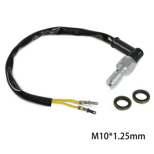 Rear Brake Light Pressure Switch M10 x1.25 Banjo Bolt For Japanese Motorcycle UK - Picture 4 of 8
