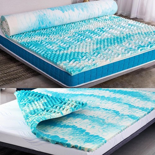 2" 7-Zone Memory Foam Mattress Topper Twin Twinxl Full Queen King Size - Picture 4 of 9