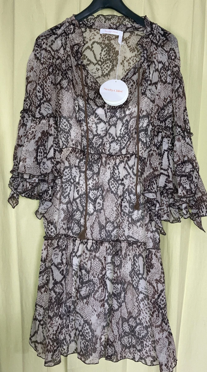 Net a top porter silk dress