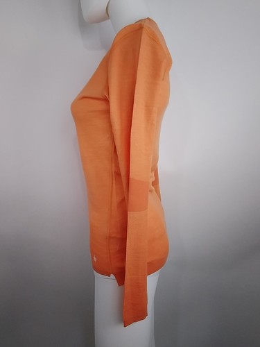 SmartWool Women Intraknit Thermal Merino Baselayer Crew Apricot Medium 19284-N85 - Picture 4 of 9