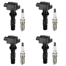 4 Ignition Coils Pack UF540 and Spark Plug For 2007-2009 Mazda 3 2.3L L4