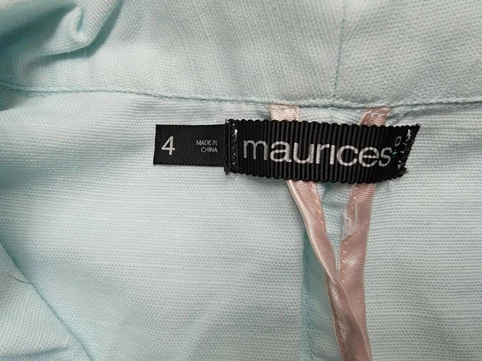 Maurices Womens Blazer Jacket Coat Size 4 4X Blue - Image 2 of 4