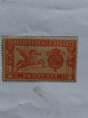 Spain 1905 Correspondencia Urgente, 20c. Special Delivery stamp. Perfect Margins - Picture 6 of 7