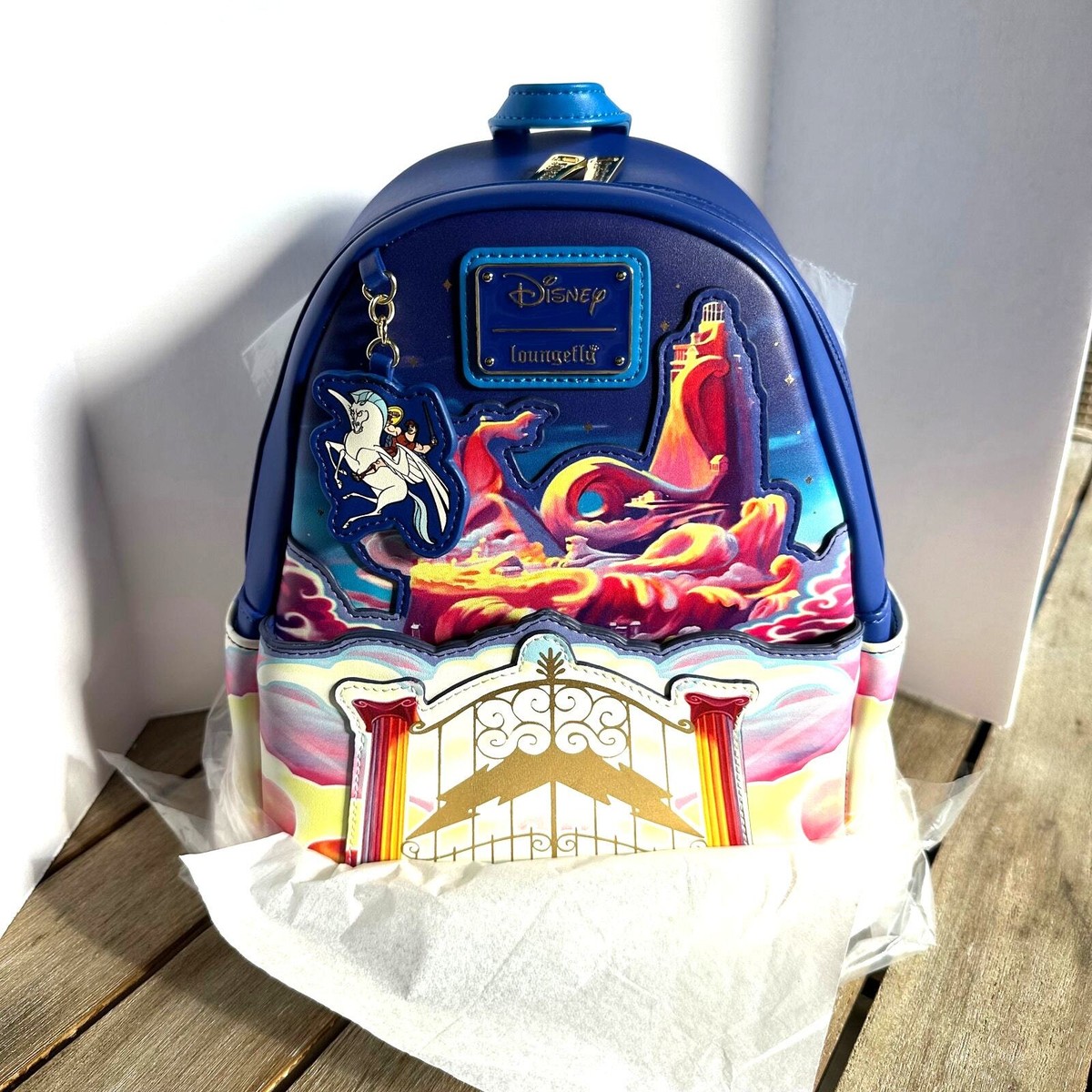 【Lounge Fly】Hercules Mount Olympus Golden Gates Backpack Loungefly Disney Hercules Mount Olympus Golden Gates Mini